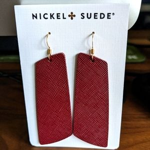 NWOT Nickel & Suede Merlot Gems